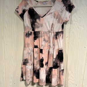 Love Fire Tiered Babydoll Dress Size Small Petite